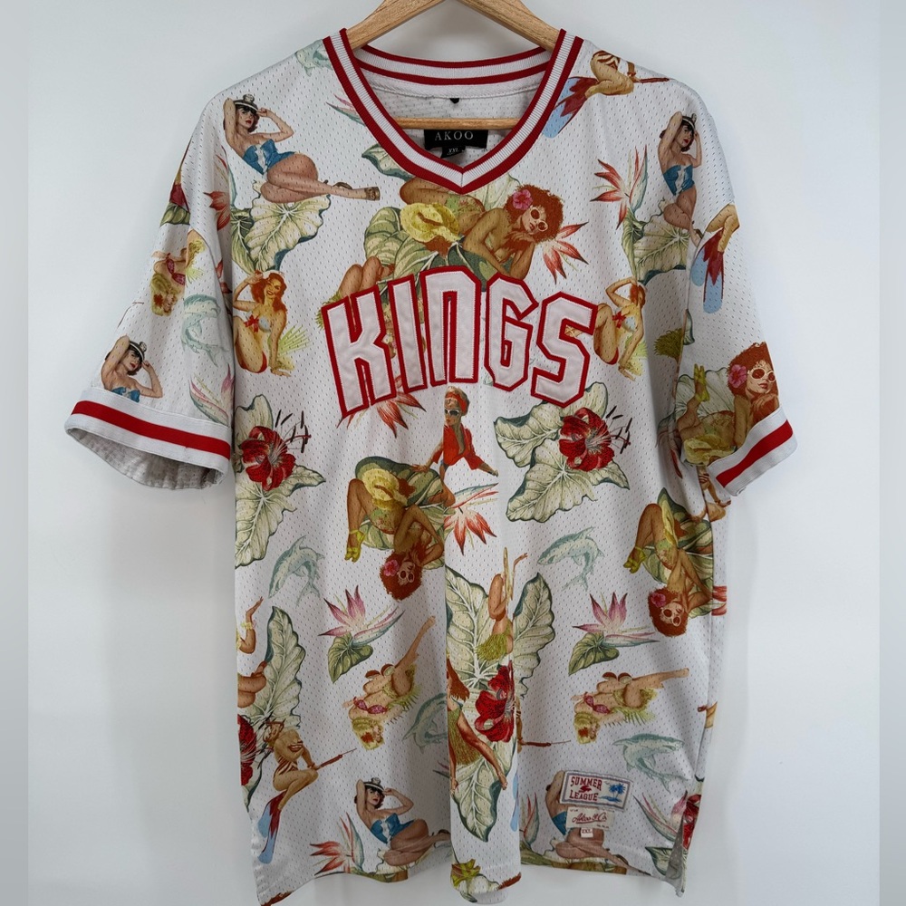 Akoo & Co. Kings Summer League Jersey Pinup Men's Size 2XL Streetwear - Picture 5 of 12